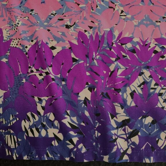 Investments Womens Blouse Multi-Color Size Large Polyester Blend Stretch - Picture 11 of 12